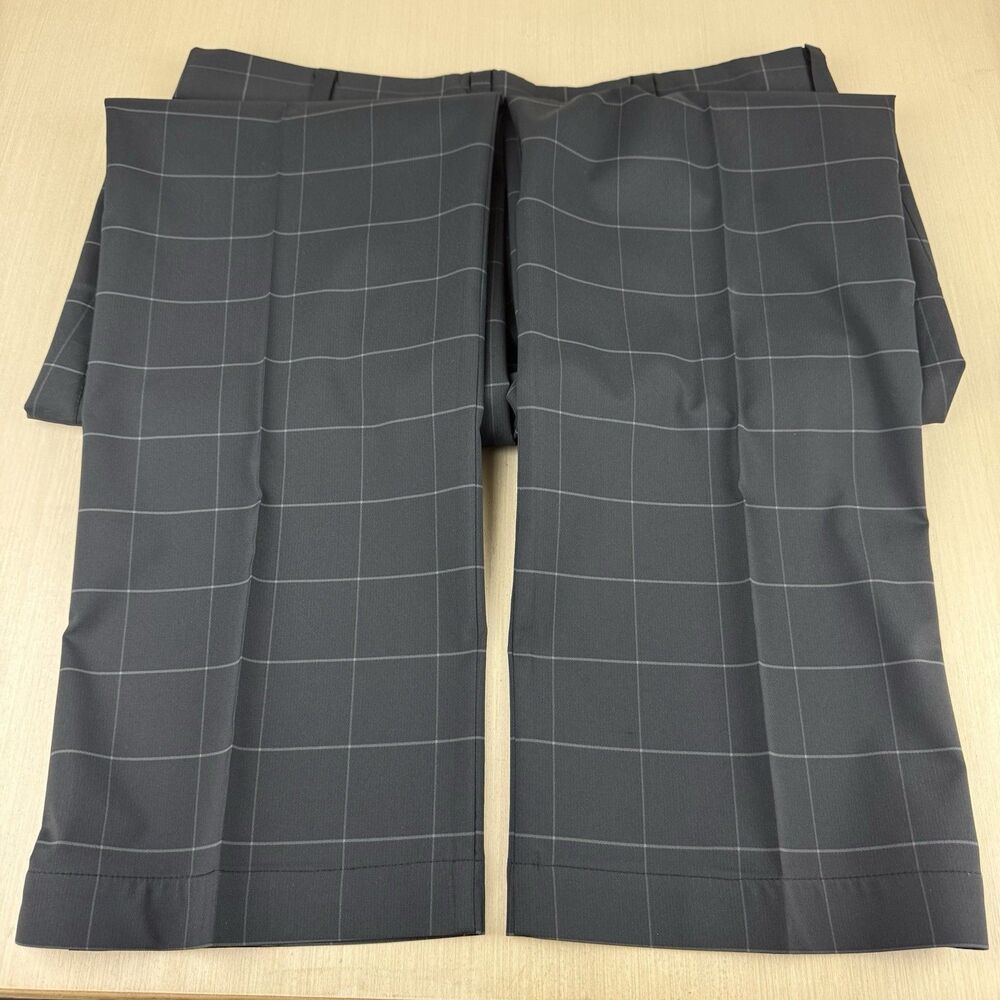 Nike Golf Tour Performance Dri-Fit Pants 34x30 Men Black Windowpane Check 452701 - Picture 9 of 12